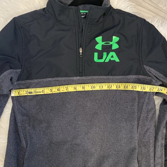 Under Armour Boys Phenom ¼ Zip pullover, Loose, Gray Black Green Size YXL - Picture 4 of 6